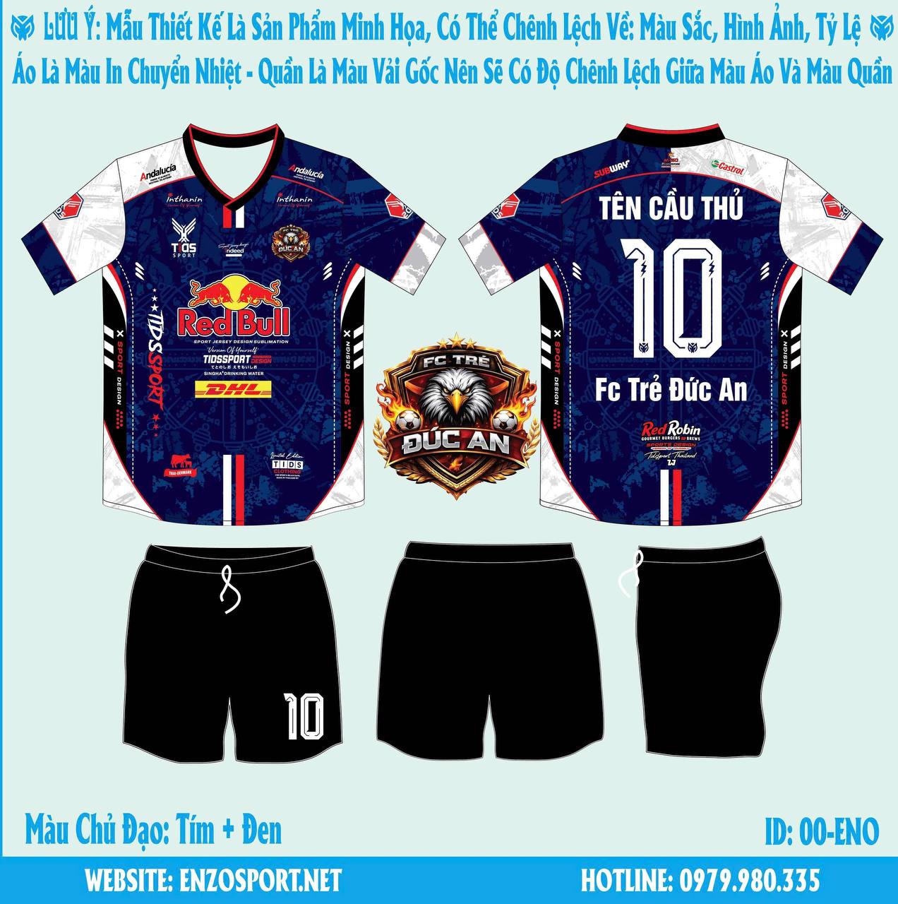 Maket áo bóng đá FC Trẻ Đức An màu tím đen